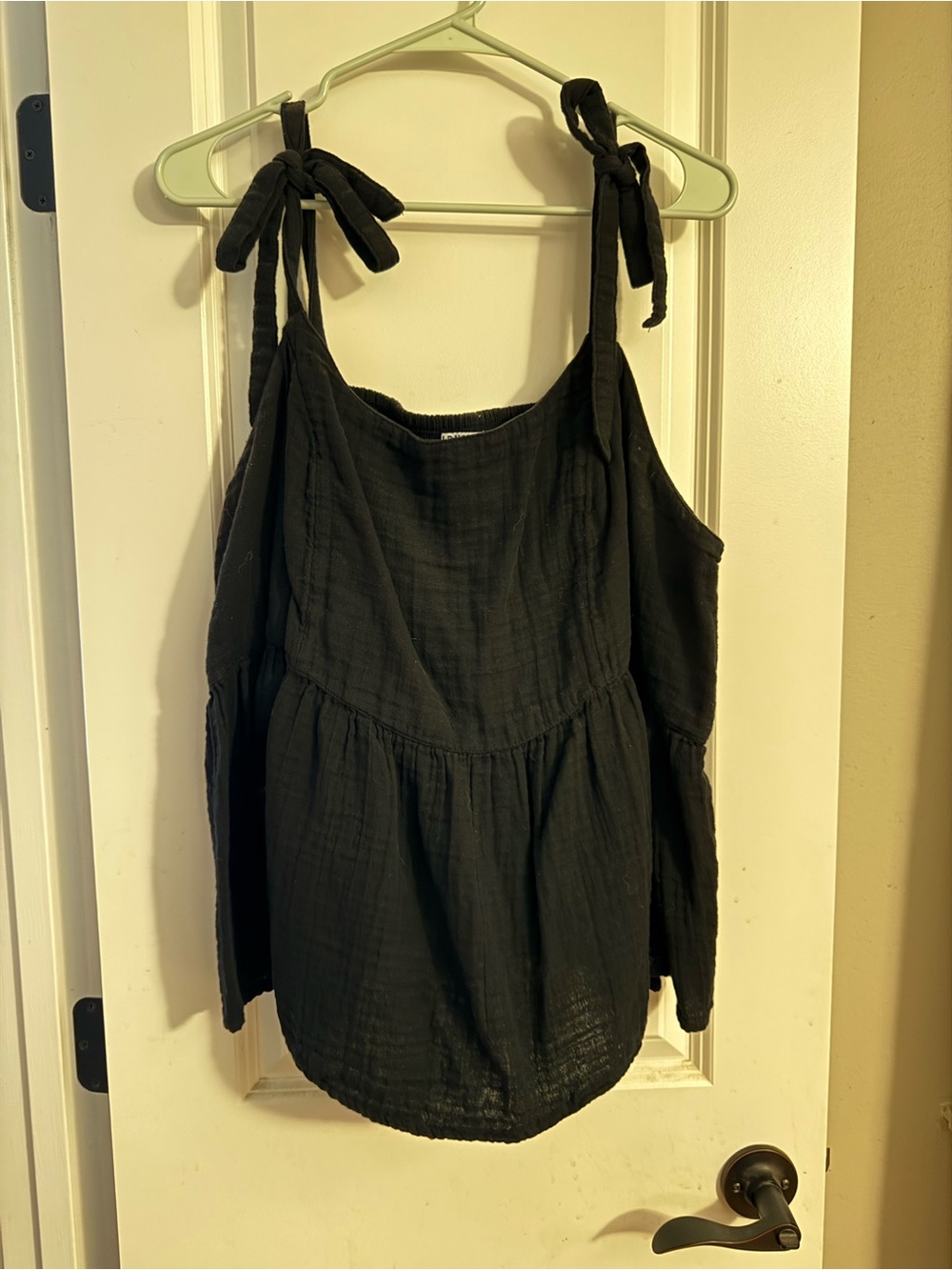 Old Navy Black Tie-Shoulder Cotton Camisole